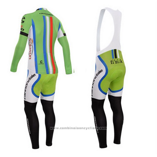 2014 Maillot Cyclisme Cannondale Champion Nouvelle Zelande Manches Longues et Cuissard